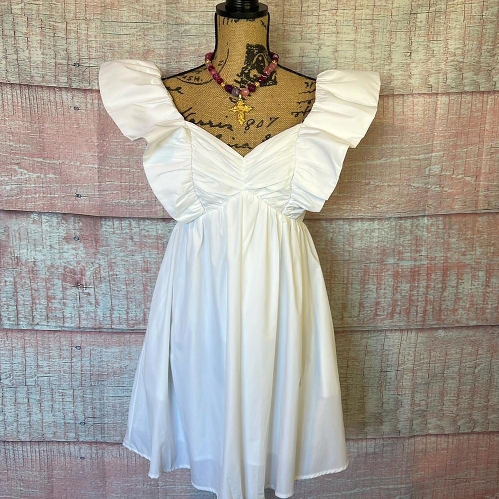ENTRO Dress Women's Small White NWOT